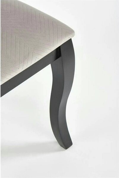 Scaun VELO, bej/negru, stofa catifelata/lemn, 44x53x96 cm