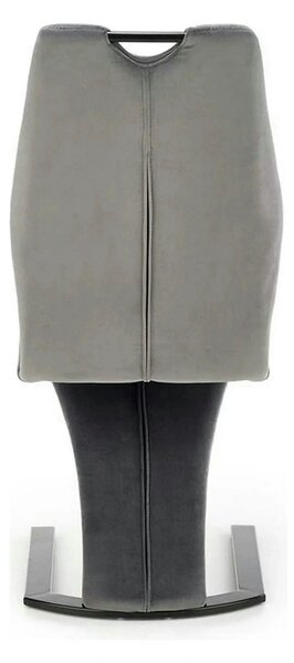 Scaun K442, gri/negru, stofa catifelata/metal, 46x61x102 cm