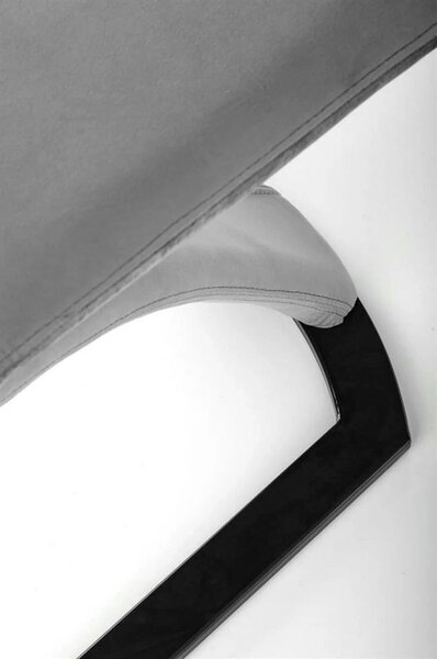 Scaun K442, gri/negru, stofa catifelata/metal, 46x61x102 cm