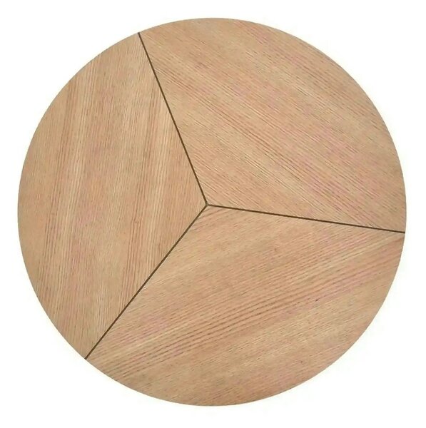 Masuta cafea KARIDA, stejar natural/negru, 80x80x41 cm
