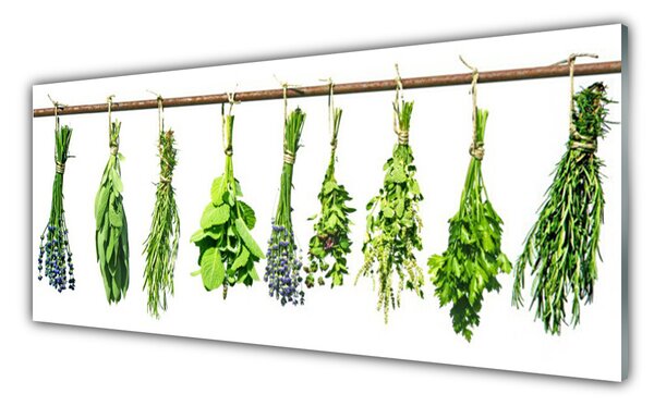 Tablou pe sticla Flori Floral Verde Violet