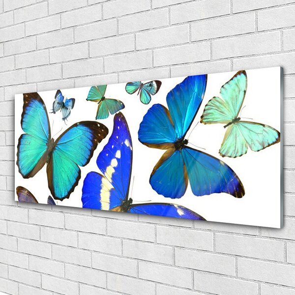Tablouri acrilice Butterfly Natura Albastru Negru Violet