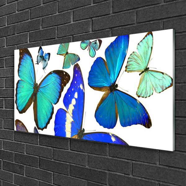 Tablouri acrilice Butterfly Natura Albastru Negru Violet