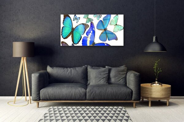 Tablouri acrilice Butterfly Natura Albastru Negru Violet
