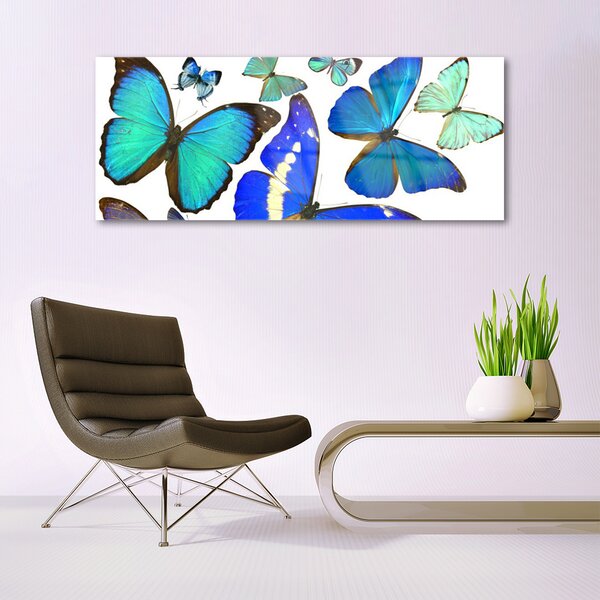 Tablouri acrilice Butterfly Natura Albastru Negru Violet