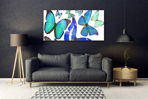 Tablouri acrilice Butterfly Natura Albastru Negru Violet