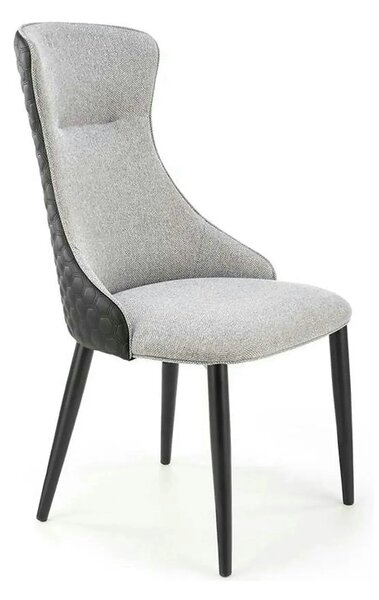 Scaun K434, gri/negru, stofa catifelata/piele ecologica, 53x54x97 cm
