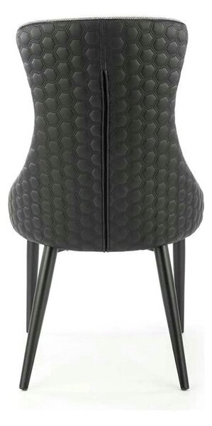 Scaun K434, gri/negru, stofa catifelata/piele ecologica, 53x54x97 cm