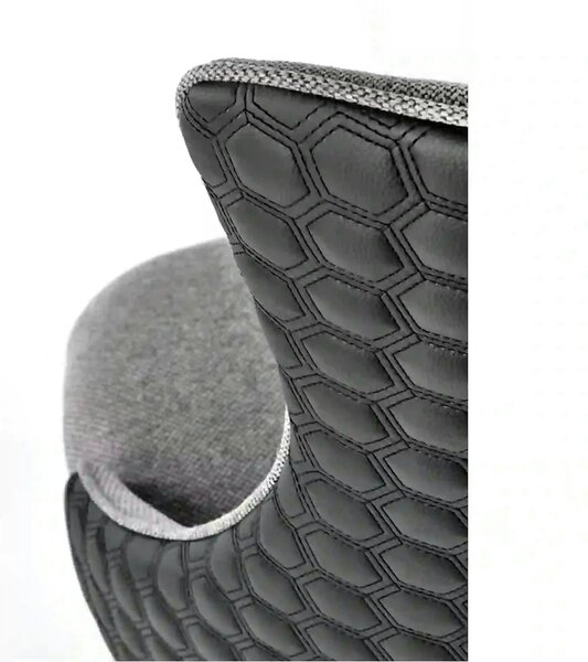 Scaun K434, gri/negru, stofa catifelata/piele ecologica, 53x54x97 cm