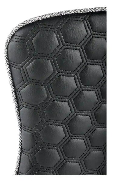 Scaun K434, gri/negru, stofa catifelata/piele ecologica, 53x54x97 cm