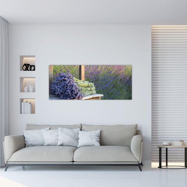 Tablou - Buchețele de lavandă (120x50 cm)