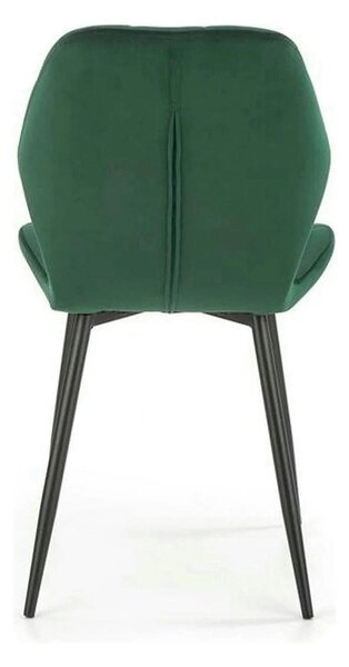 Scaun K453, verde, stofa catifelata/metal, 48x53x86 cm