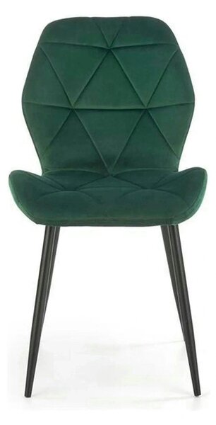 Scaun K453, verde, stofa catifelata/metal, 48x53x86 cm