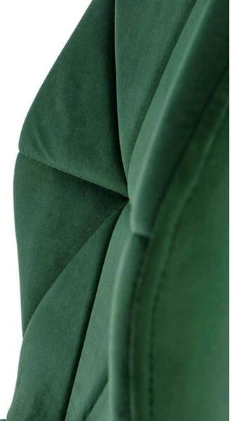 Scaun K453, verde, stofa catifelata/metal, 48x53x86 cm