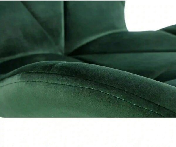 Scaun K453, verde, stofa catifelata/metal, 48x53x86 cm
