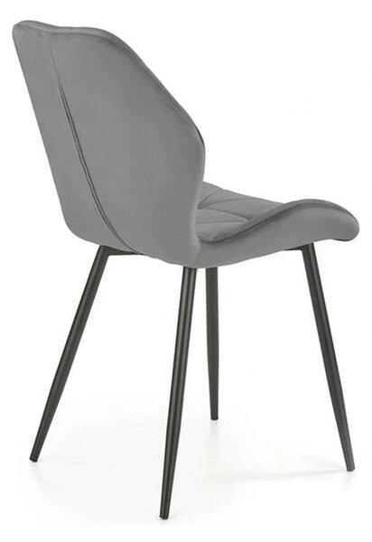 Scaun bucatarie material textil/metal K453, gri, 48x53x86 cm