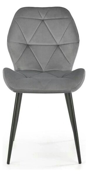 Scaun bucatarie material textil/metal K453, gri, 48x53x86 cm