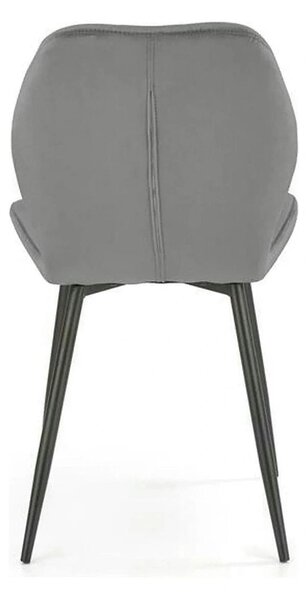 Scaun bucatarie material textil/metal K453, gri, 48x53x86 cm