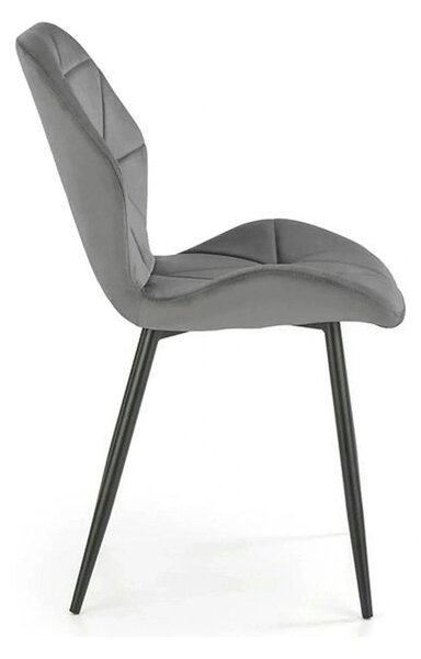 Scaun bucatarie material textil/metal K453, gri, 48x53x86 cm