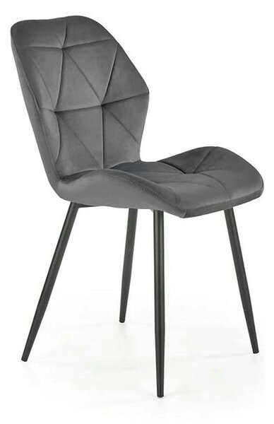 Scaun bucatarie material textil/metal K453, gri, 48x53x86 cm
