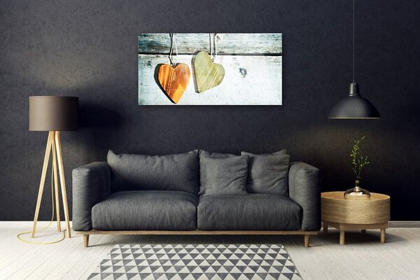 Tablouri acrilice Inima Art Galben Verde