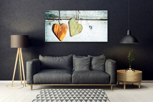 Tablouri acrilice Inima Art Galben Verde