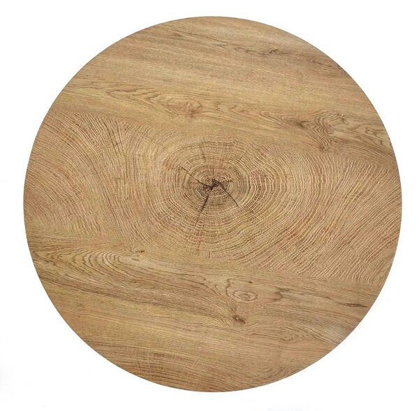 Masuta cafea BROOKLYN, stejar natural/negru, 80x80x37 cm