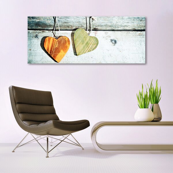 Tablouri acrilice Inima Art Galben Verde
