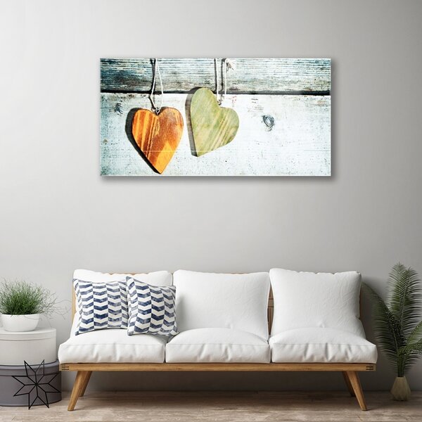 Tablouri acrilice Inima Art Galben Verde
