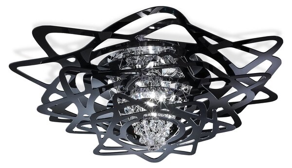 Plafoniere Slamp, Aurora, reglabil, Negru, Camera de zi, Plastic, Design