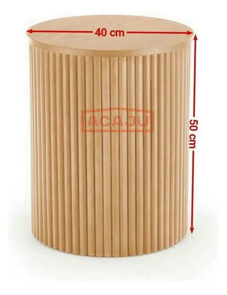 Masuta cafea WOODY S, stejar natural, 40x40x50 cm