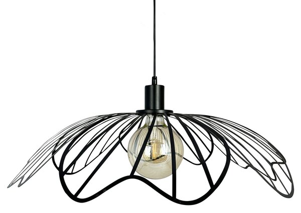 Lustră Pendul Dyberg Larsen, Blumen, reglabil, Negru, Camera de zi, Metal, Design