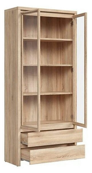 Vitrina KASPIAN, stejar sonoma, PAL, 90x41x201 cm