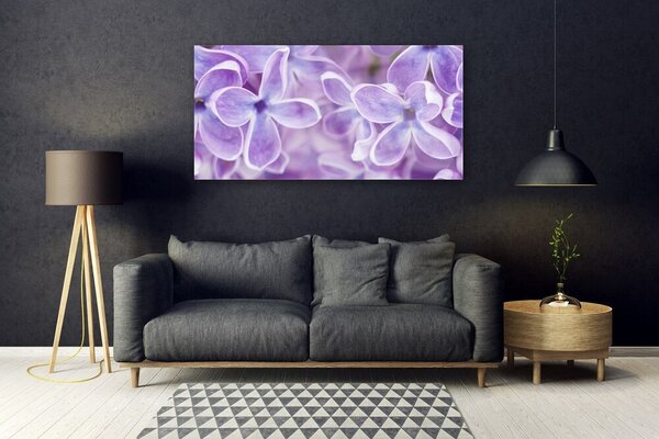 Tablou pe sticla Flori roz Floral