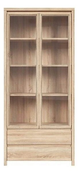 Vitrina KASPIAN, stejar sonoma, PAL, 90x41x201 cm