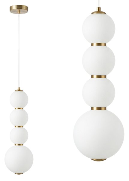 Lampă de plafon suspendată LED LHJ114-4CP aur periat