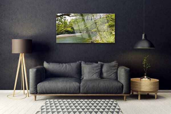 Tablou pe sticla Lacul Verde Natura