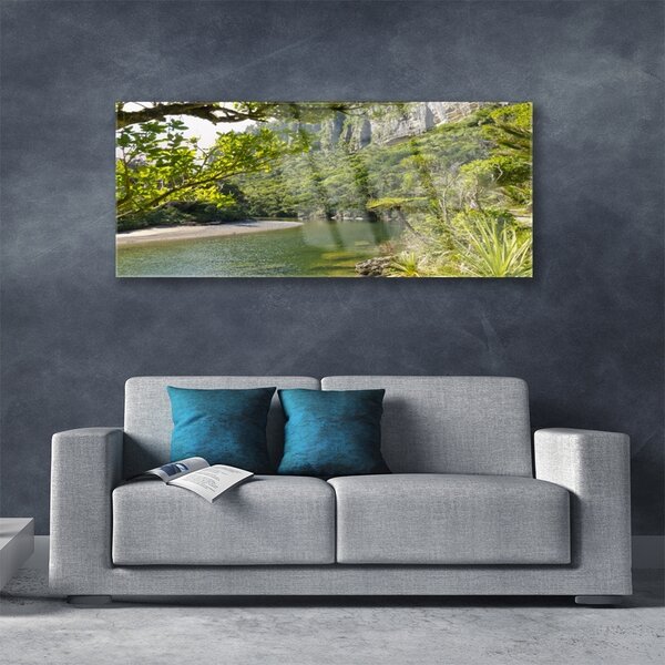 Tablou pe sticla Lacul Verde Natura