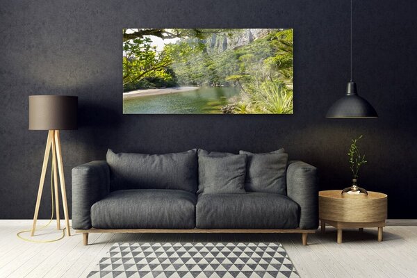 Tablou pe sticla Lacul Verde Natura