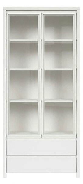 Vitrina KASPIAN, alb, PAL, 90x41x201 cm