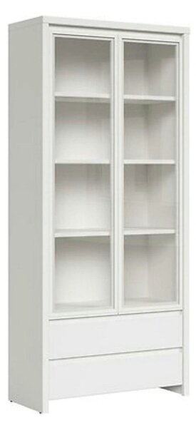 Vitrina KASPIAN, alb, PAL, 90x41x201 cm