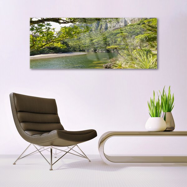 Tablou pe sticla Lacul Verde Natura