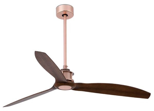 Ventilator de tavan Just Fan, Ø 128 cm, cupru/nuc FARO BARCELONA, Just Fan, Lemn, Camera de zi, Plastic, Modern