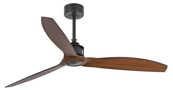 Ventilator de tavan Just Fan M, Ø 128 cm, negru/lemn închis la culoare FARO BARCELONA, Just Fan M, Negru, Camera de zi, Metal