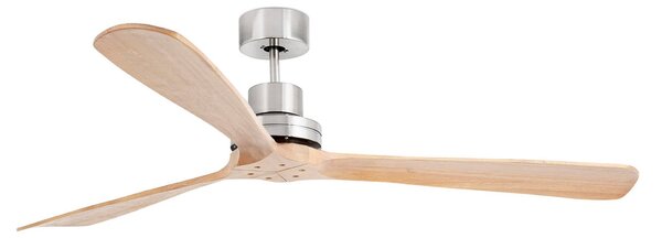 Ventilator de tavan Lantau XL, Ø 168 cm, nichel mat/pin FARO BARCELONA, Lantau XL, Gri, Camera de zi, Metal