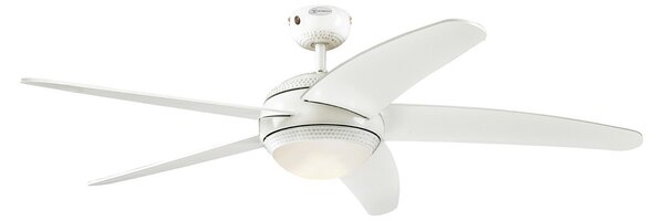 Ventilator de tavan cu LED Bendan, alb, silențios - Westinghouse Westinghouse, Bendan, reglabil, Alb, Camera de zi, Lemn, Modern
