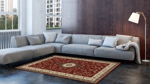 Covor Lotos 523-210, Marime 50 x 80 cm, Rosu, Inaltime Fir 8 mm, Antialergic, Polipropilena, Living, Dormitor, Sufragerie, Birou 50 x 80