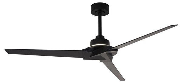 Ventilator de tavan cu LED Brisa Mini negru/lemn, silențios - Mantra Mantra Iluminación, Brisa Mini, reglabil, Negru, Baie, Lemn, Modern