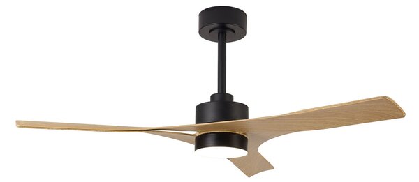 Ventilator de tavan cu LED-uri din lemn thailandez, motor DC silențios, CCT - Mantra Iluminación, Thai, reglabil, Lemn, Camera de zi, Plastic, Modern