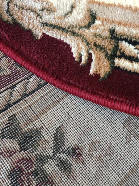 Covor Oval Lotos 575-210, Marime 60 x 110 cm, Rosu, Inaltime Fir 8 mm, Antialergic, Polipropilena, Living, Dormitor, Sufragerie, Birou 60 x 110